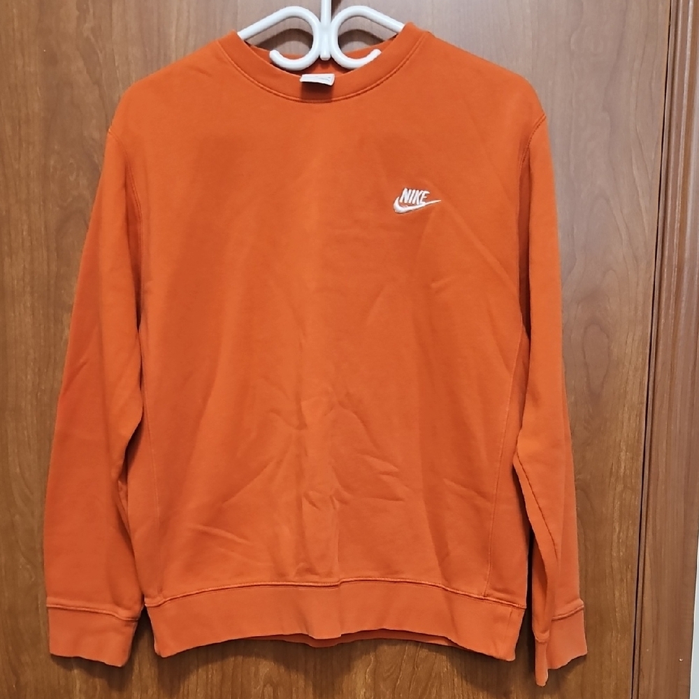 Nike Men's Vibrant Orange Crewneck Sweater
